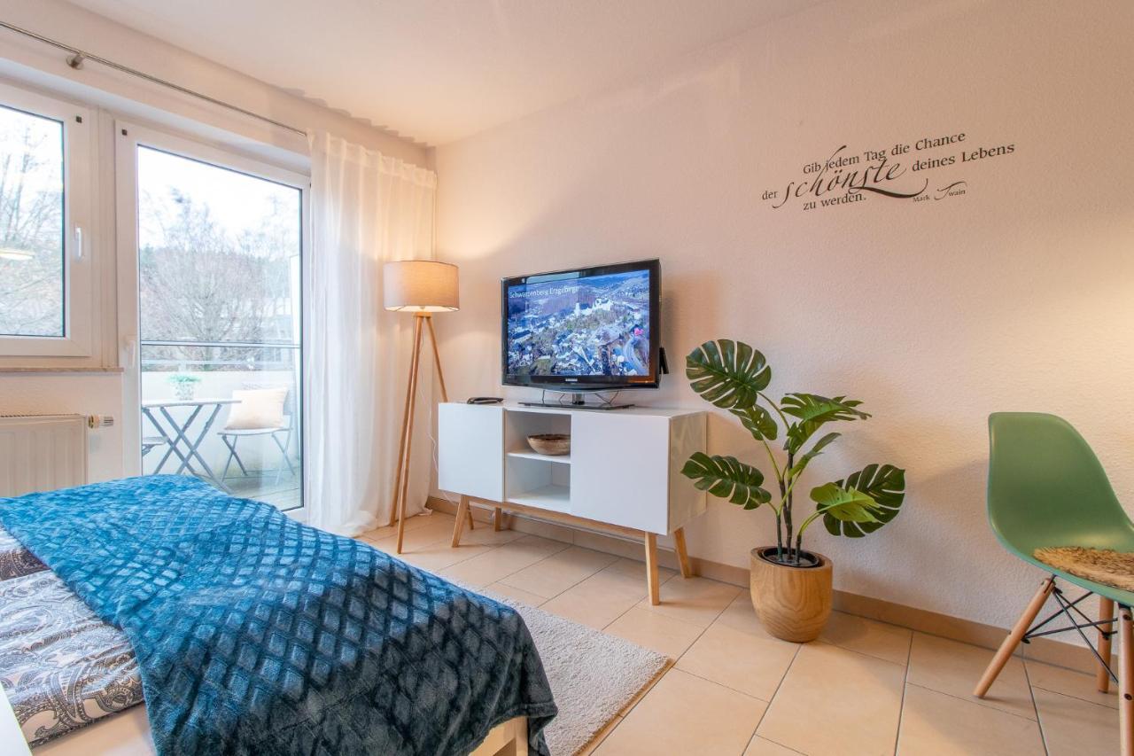 Modernes Apartment Im Gruenen I Balkon I Wlan I Stellplatz Schwarzenberg  Kültér fotó